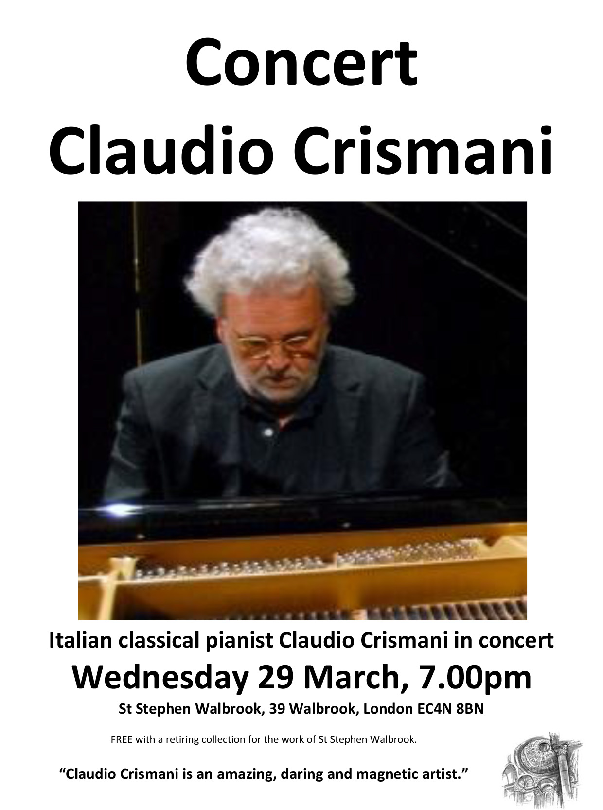 Flyer - Claudio Crismani Concert